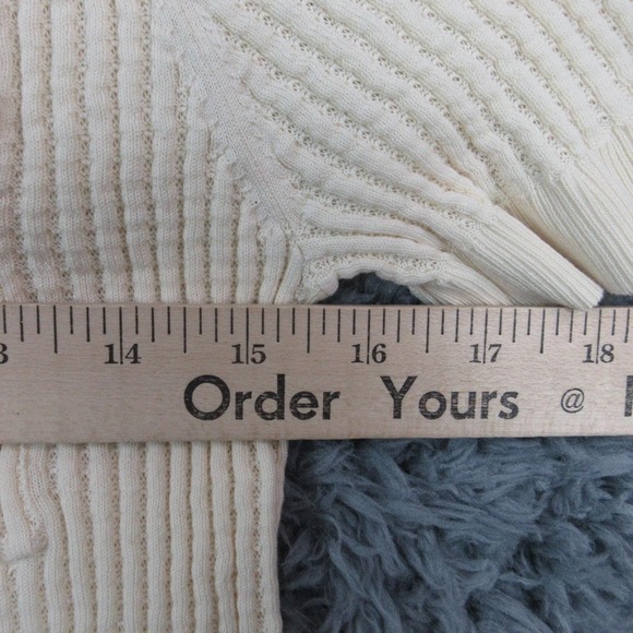 J Crew Sweater Womens Small Off White Short Sleeve Ruffle Cardigan Top NWT - Picture 3 of 11